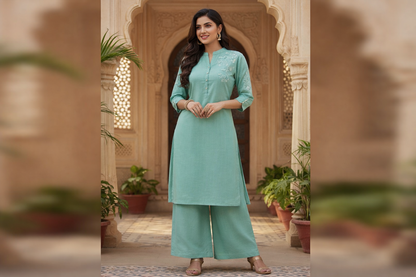 Embroidered Cord Set