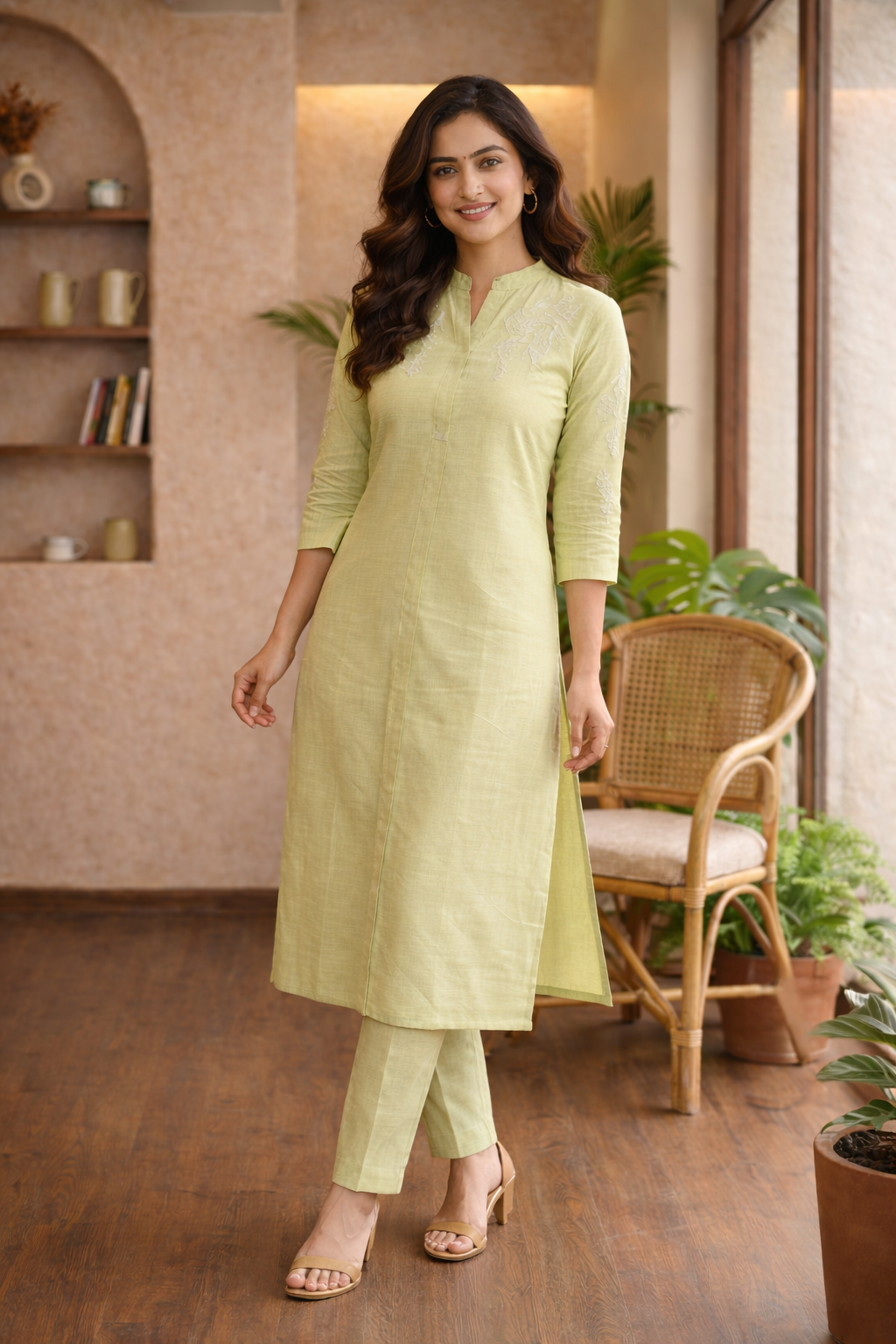 Elegant Embroidered Cord Set