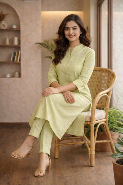 Elegant Embroidered Cord Set