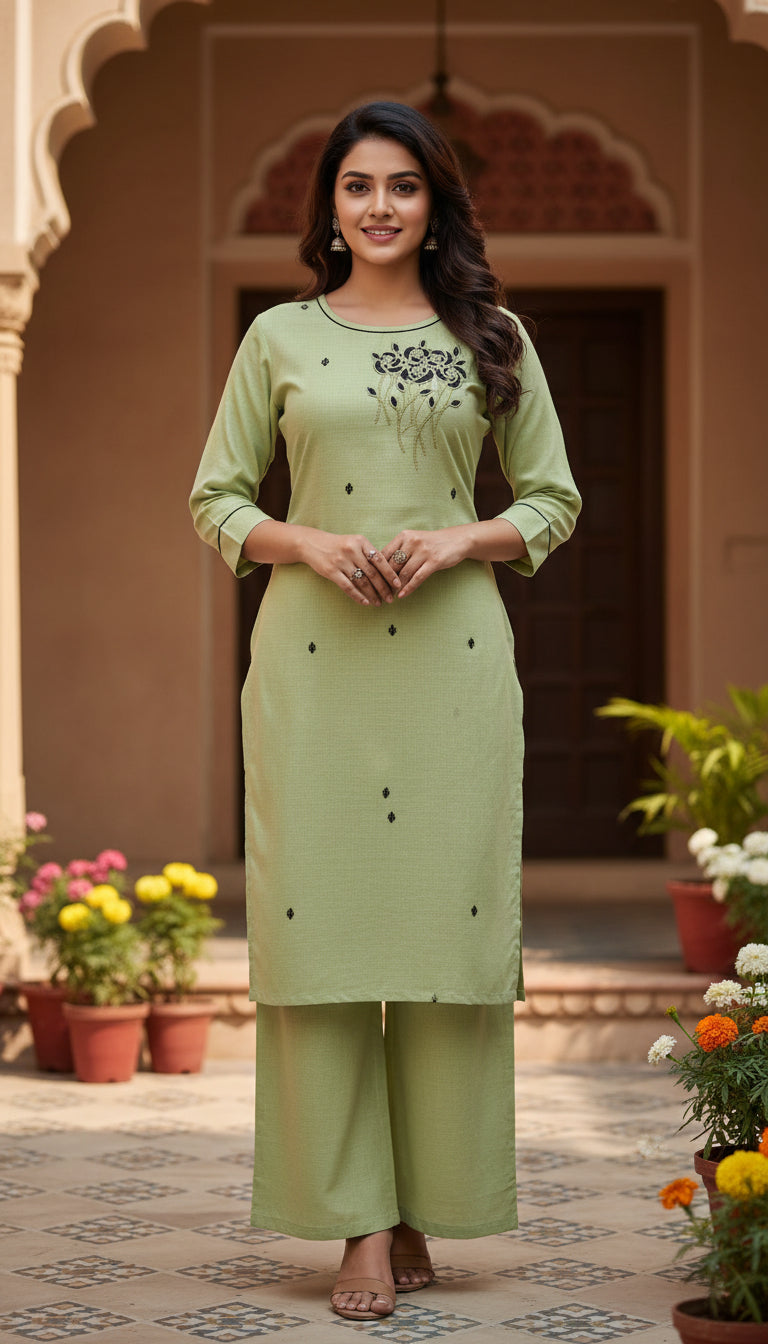 Embroidered Cord Set