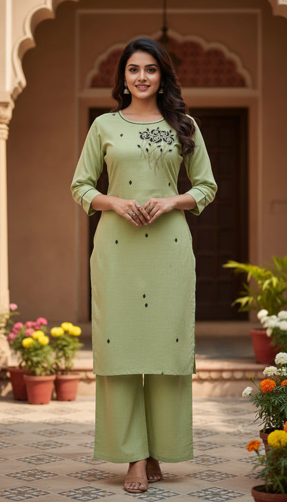 Embroidered Cord Set