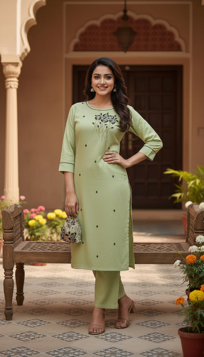 Embroidered Cord Set