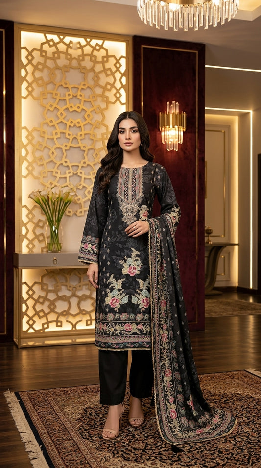 Beautiful Printed Top with Pant and Dupatta